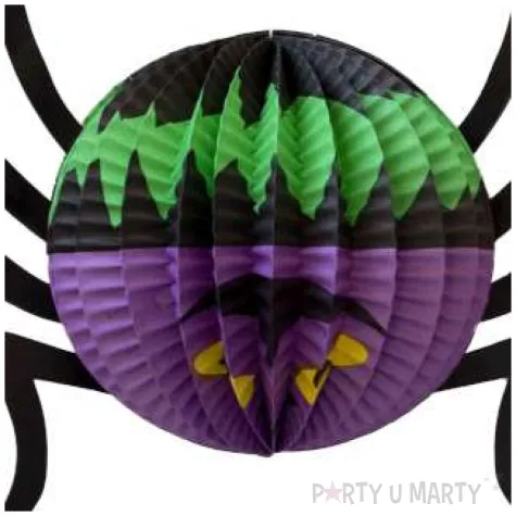 dekoracja honeycomb halloweenowy pajak okragly partypal 27 cm