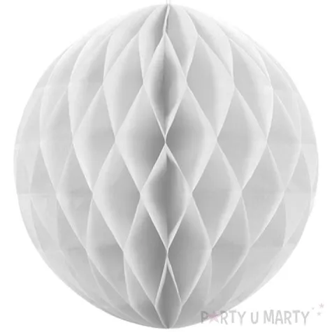 dekoracja honeycomb kula biala 20 cm