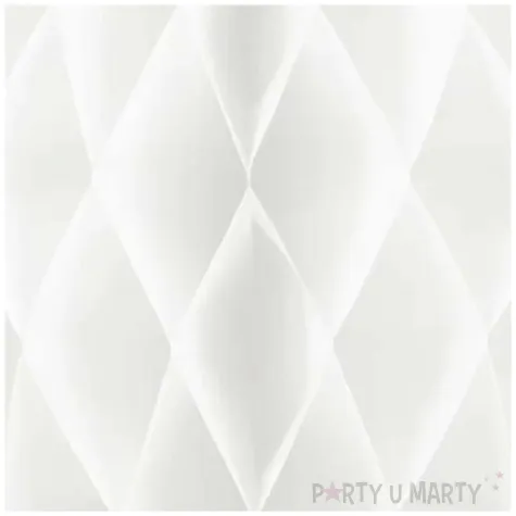 dekoracja honeycomb kula biala partypal 10 cm