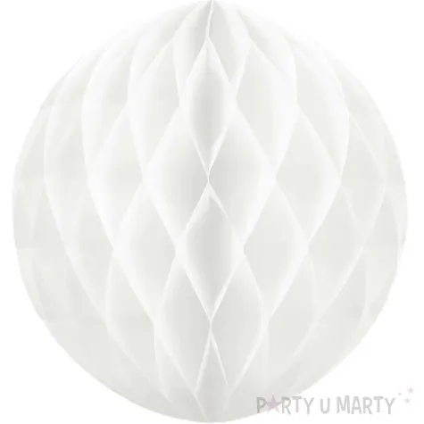 dekoracja honeycomb kula biala partypal 20 cm