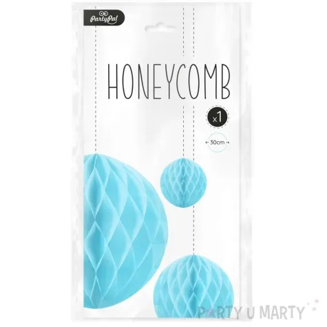 dekoracja honeycomb kula blekitny partypal 10 cm