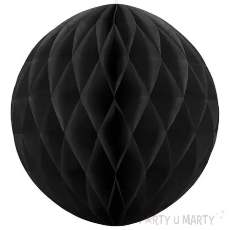dekoracja honeycomb kula czarna 20 cm