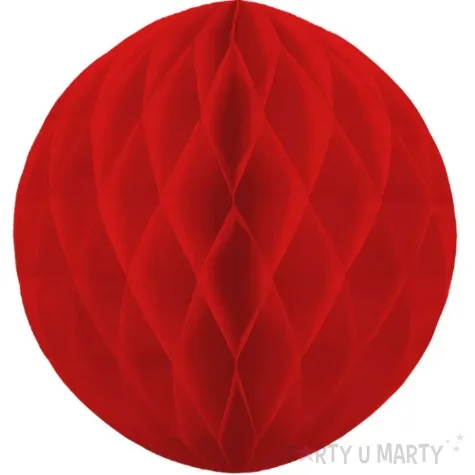 dekoracja honeycomb kula czerwony partypal 10 cm