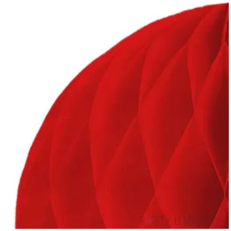 dekoracja honeycomb kula czerwony partypal 25 cm