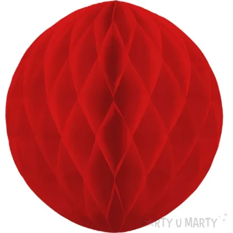 dekoracja honeycomb kula czerwony partypal 30 cm