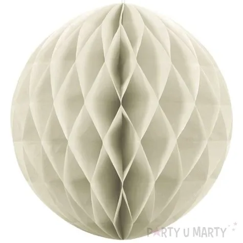 dekoracja honeycomb kula kremowa jasna 30 cm