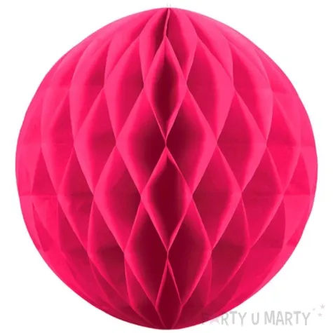 dekoracja honeycomb kula rozowa ciemna 40 cm