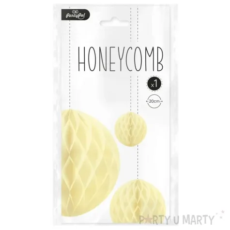 dekoracja honeycomb kula rozowy jasny partypal 20 cm