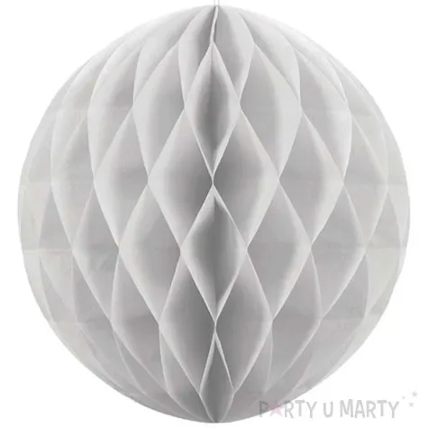 dekoracja honeycomb kula szara jasna 30 cm