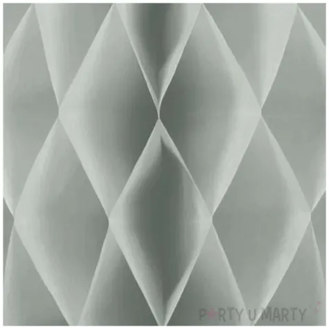 dekoracja honeycomb kula szary partypal 20 cm