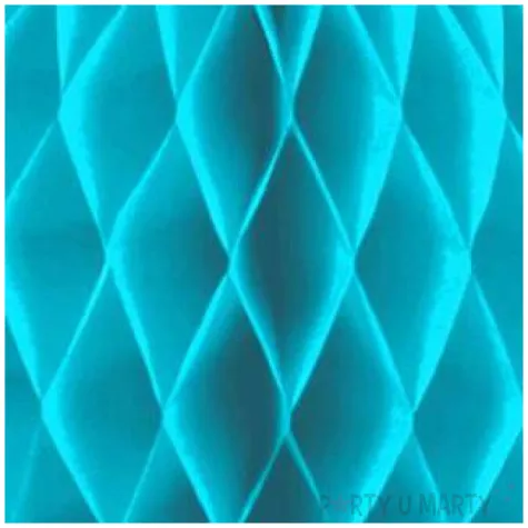 dekoracja honeycomb kula turkusowa partydeco 10cm