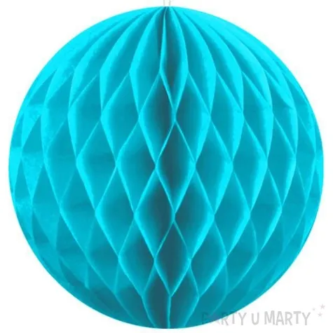 dekoracja honeycomb kula turkusowa partydeco 10cm