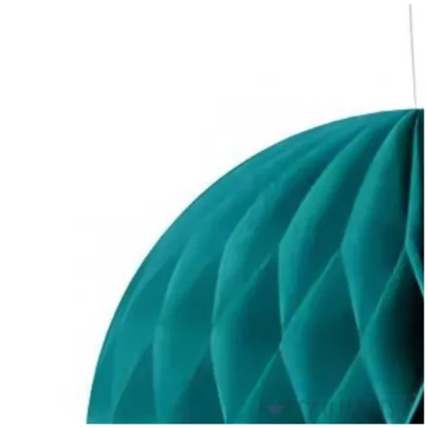 dekoracja honeycomb kula turkusowy ciemny partydeco 10 cm