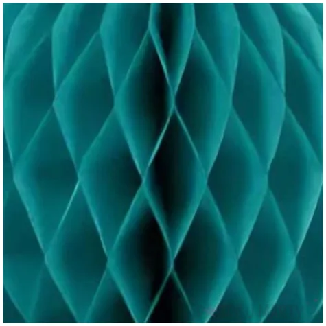 dekoracja honeycomb kula turkusowy ciemny partydeco 10 cm