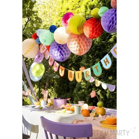 dekoracja honeycomb kula turkusowy partydeco 10 cm