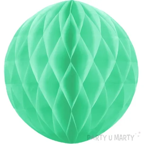 dekoracja honeycomb kula turkusowy partypal 10 cm