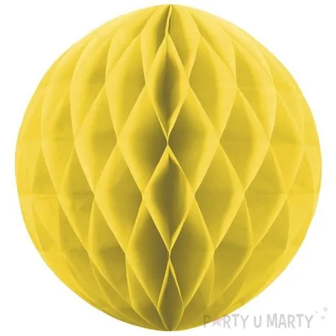 dekoracja honeycomb kula zolta 10 cm