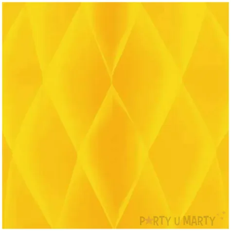 dekoracja honeycomb kula zolty partypal 10 cm