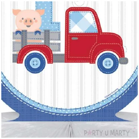 dekoracja honeycomb roczek chlopca niebieska godan 30 cm