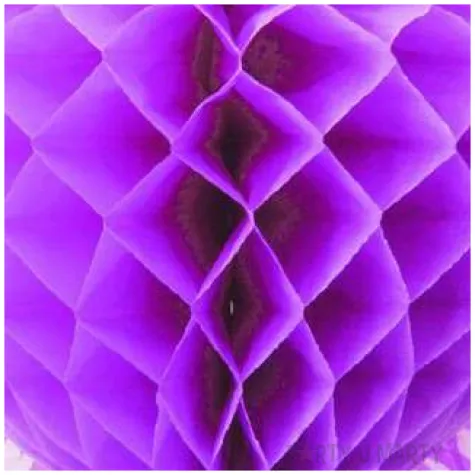 dekoracja honeycomb serce fioletowa 45 cm funny fashion