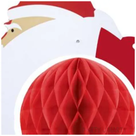 dekoracja honeycomb swiety mikolaj partypal 35 cm
