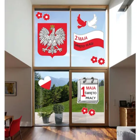 dekoracja kartonowa 1 maja 2 maja 3 maja 1 kompl