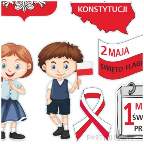 dekoracja kartonowa 1 maja 2 maja 3 maja 1 kompl