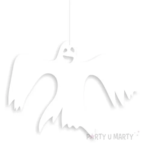 dekoracja kartonowa duchy na zylkach biala 35 cm 3 szt