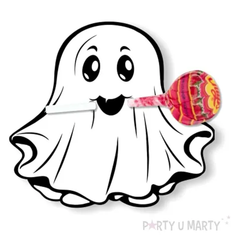 dekoracja kartonowa duszek kacperek na lizak 5 szt