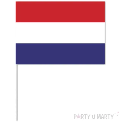 dekoracja kartonowa flaga na patyczku holandia 40 cm