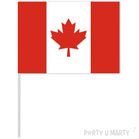 dekoracja kartonowa flaga na patyczku kanada 40 cm