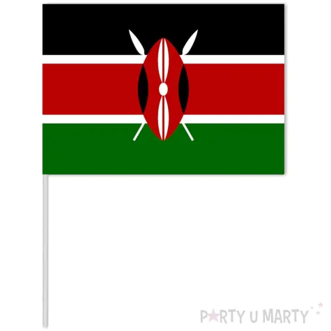 dekoracja kartonowa flaga na patyczku kenia 40 cm