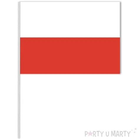 dekoracja kartonowa flaga polska bialo czerwona 40 cm