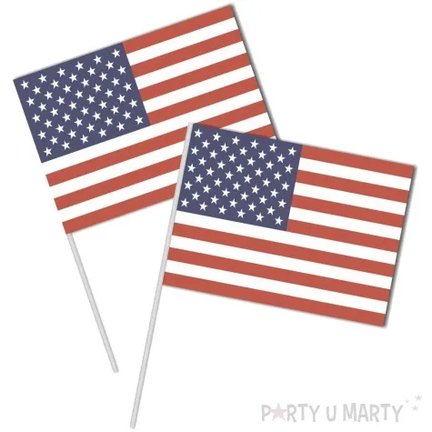 dekoracja kartonowa flaga usa czerwono granatowa 40 cm