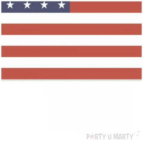 dekoracja kartonowa flaga usa czerwono granatowa 40 cm