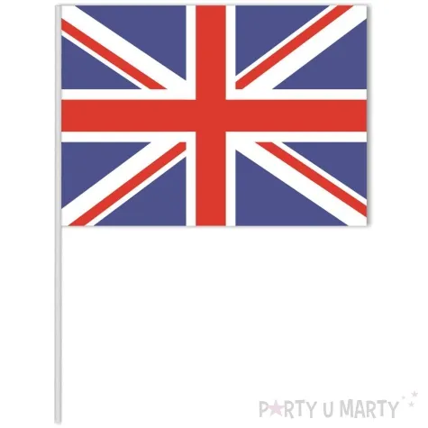 dekoracja kartonowa flaga wielka brytania niebiesko czerwona 40 cm