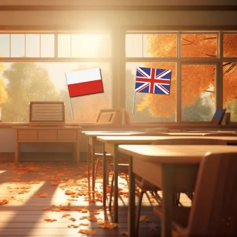 dekoracja kartonowa flaga wielka brytania niebiesko czerwona 40 cm