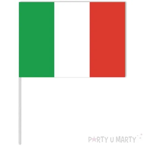 dekoracja kartonowa flaga wlochy bialo zielono czerwona 40 cm