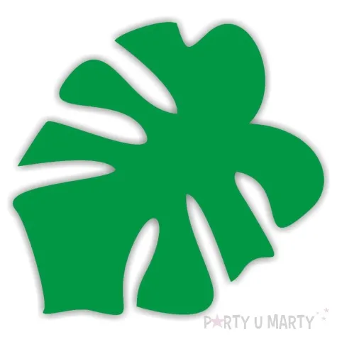 dekoracja kartonowa hello aloha monstera zielona 15 cm 6 szt