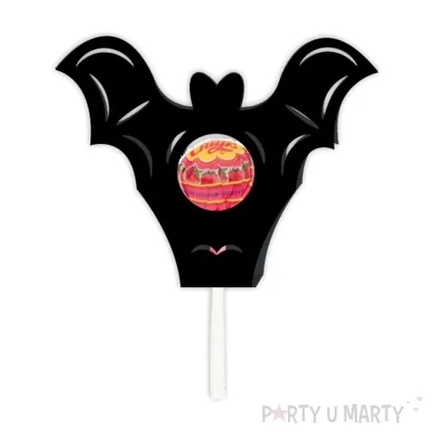 dekoracja kartonowa mono nietoperz na lizak diy czarna 5 szt