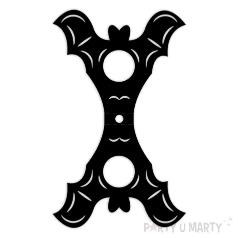 dekoracja kartonowa mono nietoperz na lizak diy czarna 5 szt