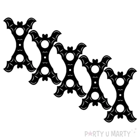 dekoracja kartonowa mono nietoperz na lizak diy czarna 5 szt