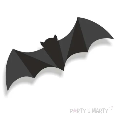 dekoracja kartonowa nietoperz 3d samoprzylepny czarna 30 cm
