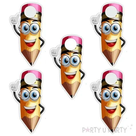 dekoracja kartonowa sprytny olowek na lizak uniwersalny 5 szt