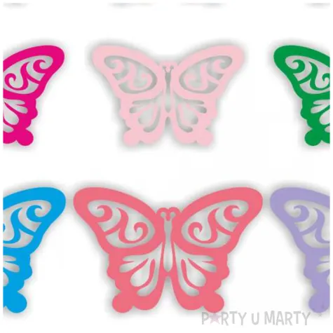 dekoracja kartonowa szkolna gazetka na okno wiosna kolorowe motylki 12szt