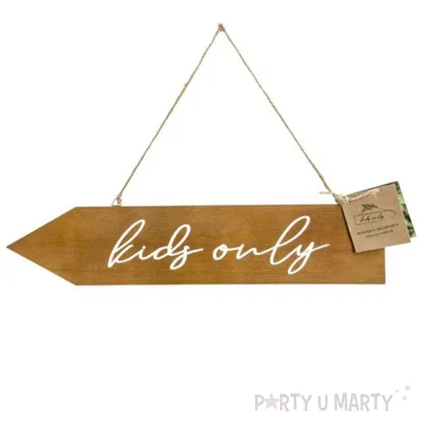 dekoracja kids only drogowskaz drewniany partydeco 36x7 5 cm
