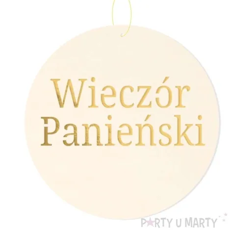 dekoracja kolo wieczor panienski kremowy zloty partycollection 35 cm