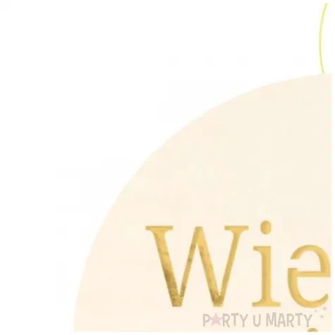 dekoracja kolo wieczor panienski kremowy zloty partycollection 35 cm