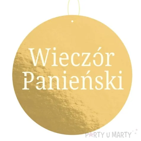 dekoracja kolo wieczor panienski zloty partycollection 35 cm