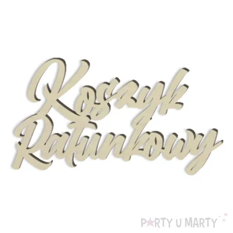 dekoracja koszyk ratunkowy normal drewno 13x7 cm